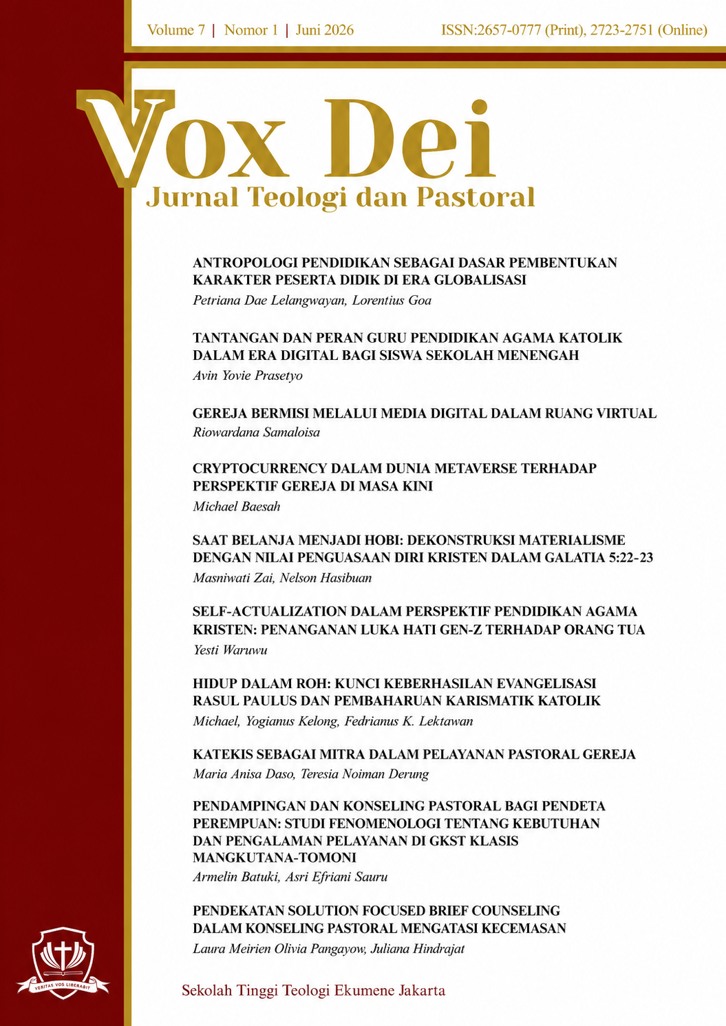 					View Vol. 7 No. 1 (2026): Juni 2026
				